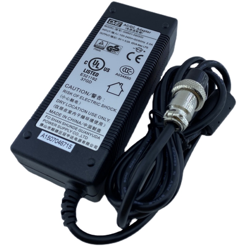 *Brand NEW*GVE 9V 5A GM601-090500 AC DC ADAPTER POWER SUPPLY